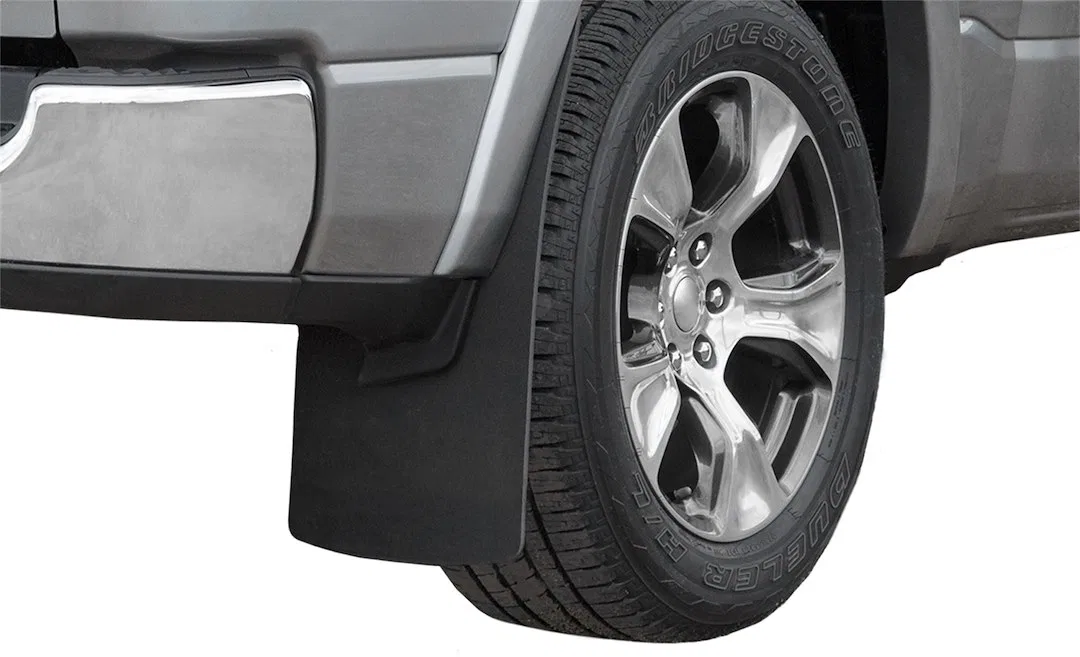 E004003239 – ACCESS Mud Flap, Direct-Fit 23 Inch Length Set of 2 Flat Without Logo Black Composite Rubber Screw On